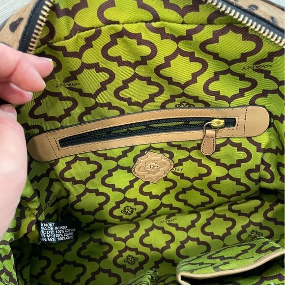 orYANY Leopard Cow Calf Hair Leather Studded Satchel Crossbody Handbag Purse Cow - Picture 14 of 16